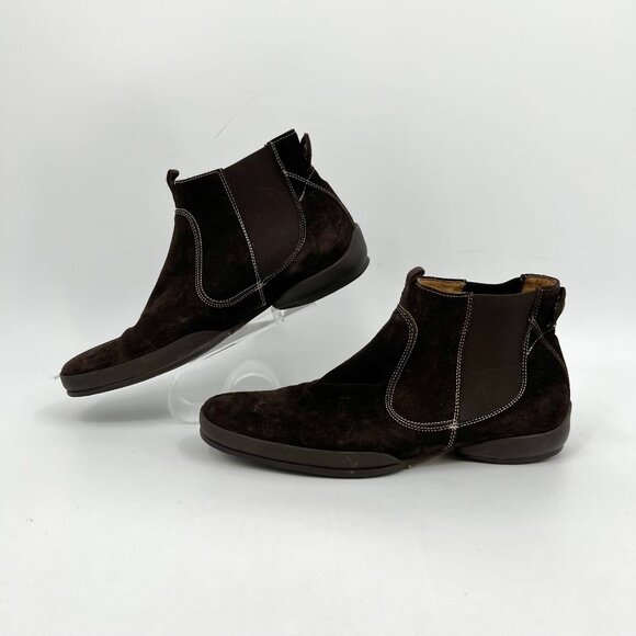 Coach Brown Italian-Made Suede Ankle Boots | Versatile for All Seasons - Picture 2 of 12